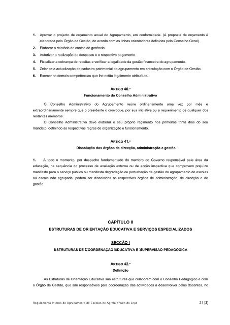 Regulamento Interno - Agrupamento de Escolas da Agrela e Vale ...