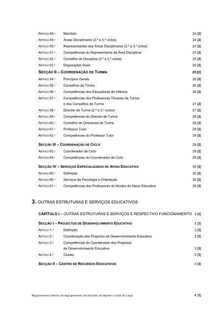 Regulamento Interno - Agrupamento de Escolas da Agrela e Vale ...