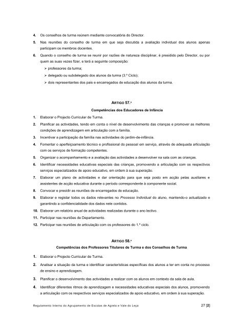 Regulamento Interno - Agrupamento de Escolas da Agrela e Vale ...