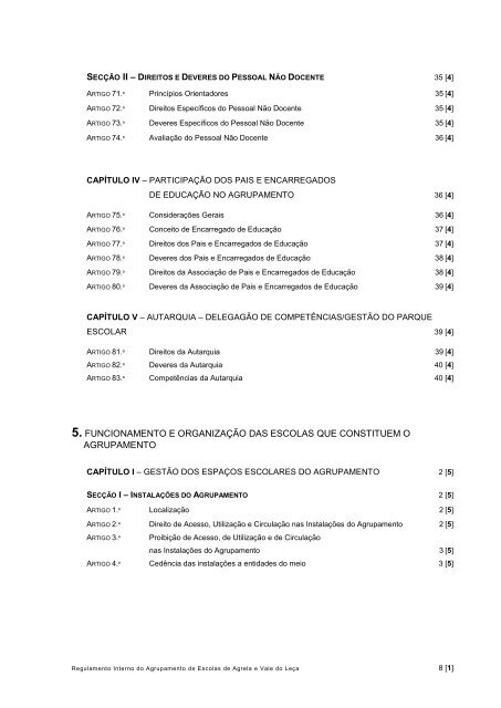 Regulamento Interno - Agrupamento de Escolas da Agrela e Vale ...