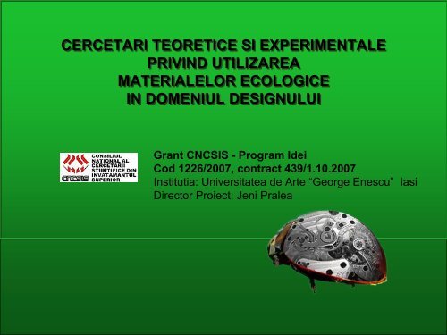 cercetari teoretice si experimentale privind utilizarea ... - uefiscdi