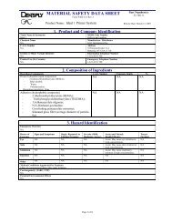 MATERIAL SAFETY DATA SHEET - GAC International