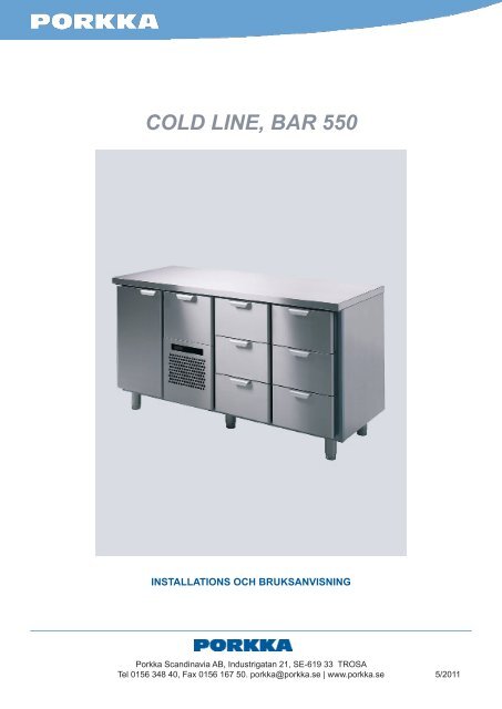 Brukanvisning Cold Line Bar 550 (SWE).pdf - Porkka