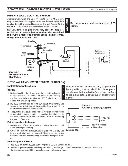 Manual - Unvented Gas Log Heater or Vented Decorative Appliance