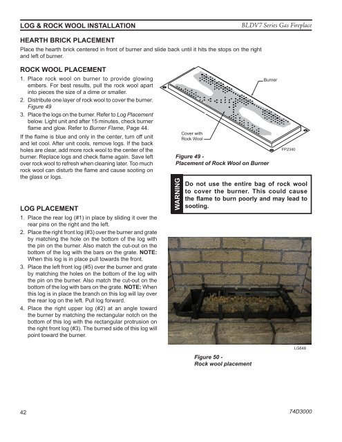 Manual - Unvented Gas Log Heater or Vented Decorative Appliance