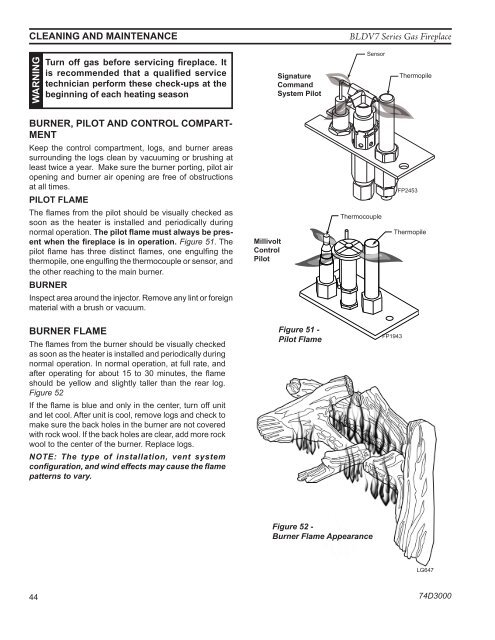 Manual - Unvented Gas Log Heater or Vented Decorative Appliance