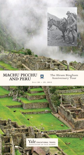 MACHU PICCHU AND PERU - Yale University