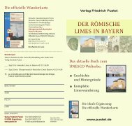Einzelprospekt: Der römische Limes in Bayern - Friedrich Pustet