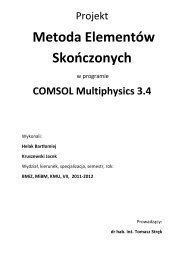 Metoda Elementów Skończonych - tomasz strek home page