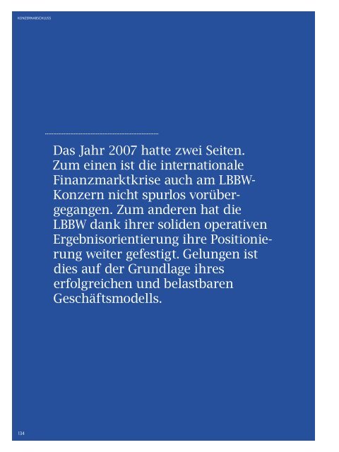 Der GeschÃ¤ftsbericht 2007