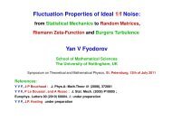 Fluctuation Properties of Ideal 1/f Noise: Yan V Fyodorov