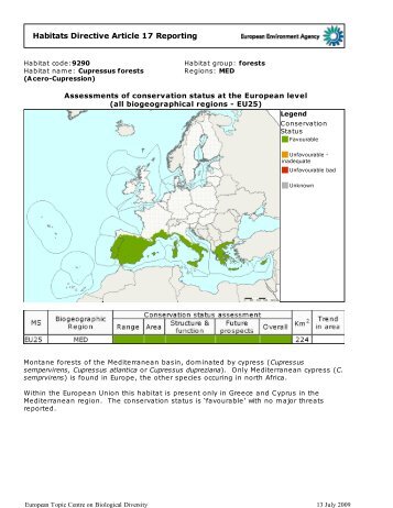 9290-Cupressus forests (Acero-Cupression). - Eionet Forum - Europa