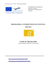 programme Â«l'europe pour les citoyens - EACEA - Europa