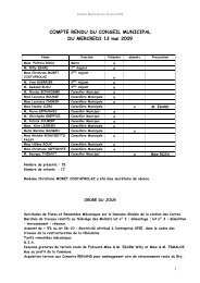 Conseil Municipal du 13 mai 2009 - Commune d'ArÃ¢ches-La Frasse