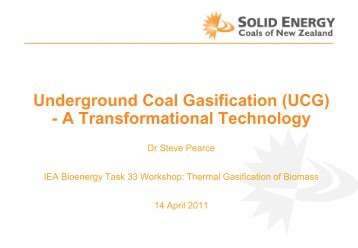 Underground Coal Gasification (UCG)