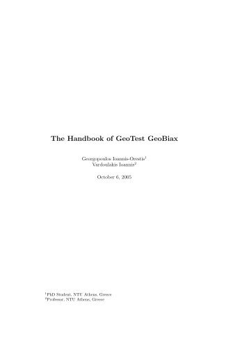 The Handbook of GeoTest GeoBiax - The Laboratory of Geomaterials