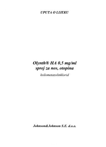 Olynth® HA 0,5 mg/ml sprej za  nos, otopina