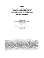 An Interview with Jack Flanagan - University of Nevada, Reno