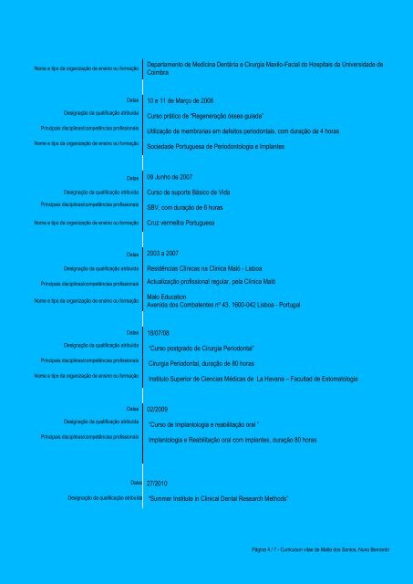 Curriculum Vitae - Universidade Católica Portuguesa