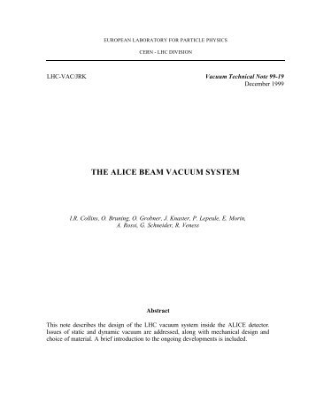 THE ALICE BEAM VACUUM SYSTEM - AT VAC - CERN