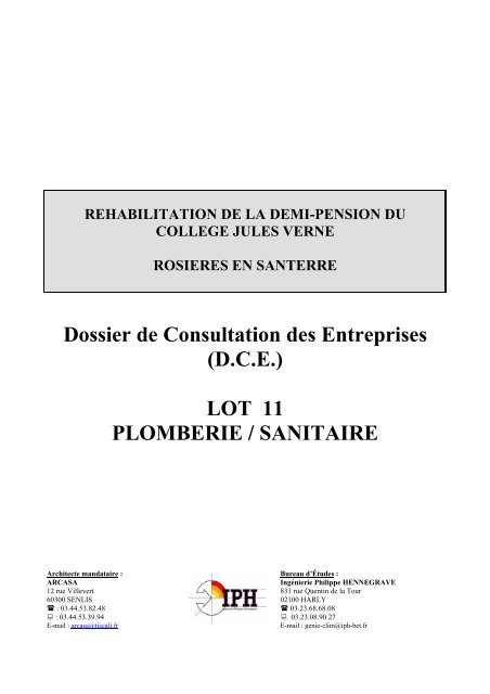 LOT 11 PLOMBERIE / SANITAIRE - Ajouter aux favoris