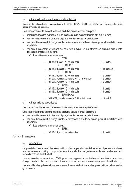 LOT 11 PLOMBERIE / SANITAIRE - Ajouter aux favoris