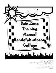 Safe Zone Manual - Randolph-Macon College