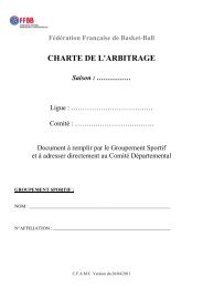 Formulaire Charte de l'arbitrage - Fédération Française de Basketball