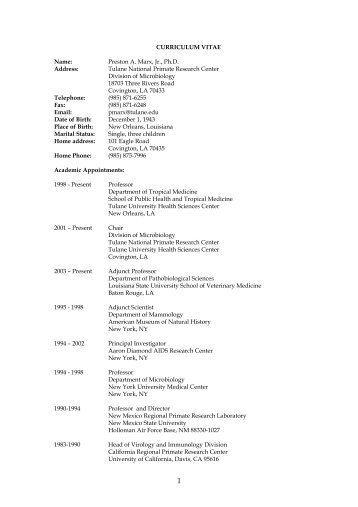 CURRICULUM VITAE Name - HKU Li Ka Shing Faculty of Medicine