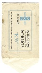Roberts R55 - Past Times Radio
