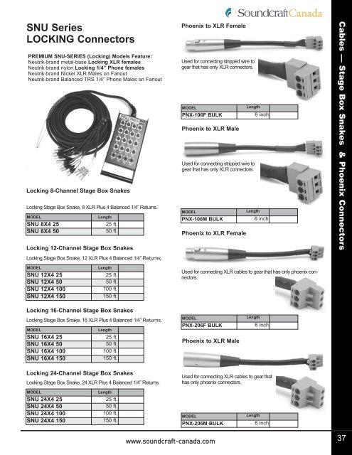 CONSUMER CATALOG - Soundcraft Canada