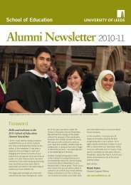 international newsletter - School of Education - University of Leeds