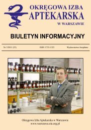 biuletyn nr 3 z 2011 tekst.pdf - OkrÄgowa Izba Aptekarska w ...