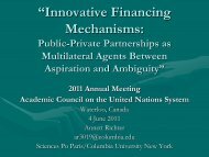 Innovative Financing Mechanisms: Public-Private Partnerships - acuns