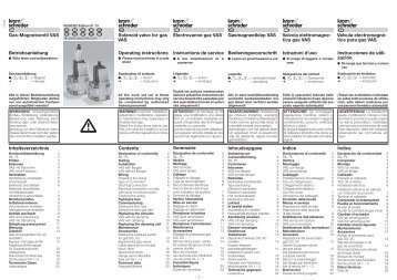 Gas-Magnetventil VAS Betriebsanleitung Solenoid valve ... - Gasotec