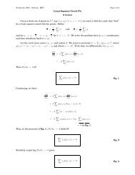 Least-Squares Circle Fit Given a finite set of points in R2, say { (x i,yi ...