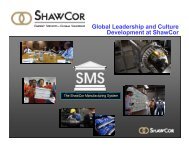 The ShawCor Manufacturing System