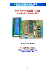 AVR 40 Pin Rapid Robot controller board V2 User Manual Robokits ...