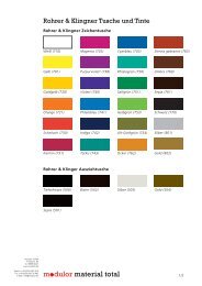 Eine Farbkarte mit allen bei uns erhältlichen Farben - Modulor