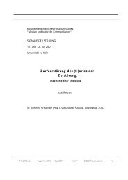 Zur VerstÃ¶rung des (H)ortes der ZerstÃ¶rung