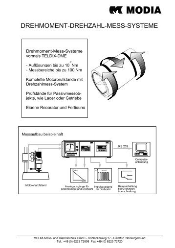 drehmoment-drehzahl-mess-systeme - bei MODIA GmbH Welcome ...