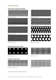 Illustrations of the various perforation types can be - Modulor