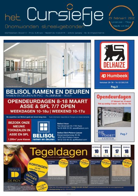 Opendeurdagen - Cursiefje