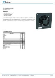 AW 250E2-K Axial fan 1 / 4 Systemair AB â¢ IndustrivÃ¤gen 3 â¢ 739 30 ...