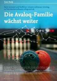 Case Study - Die Avaloq-Familie wÃ¤chst weiter - solutionproviders