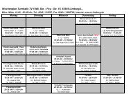 Wochenplan Turnhalle TV 1848, Ste. - Foy - Str. 16, 65549 Limburg/L.,