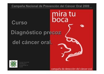 Curso Diagnóstico precoz del cáncer oral.