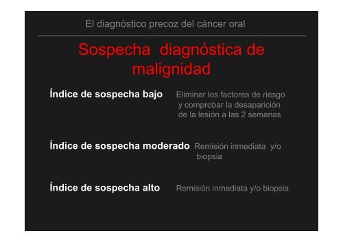 Curso Diagnóstico precoz del cáncer oral.