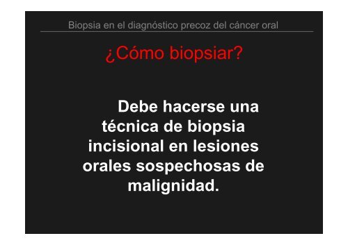 Curso Diagnóstico precoz del cáncer oral.