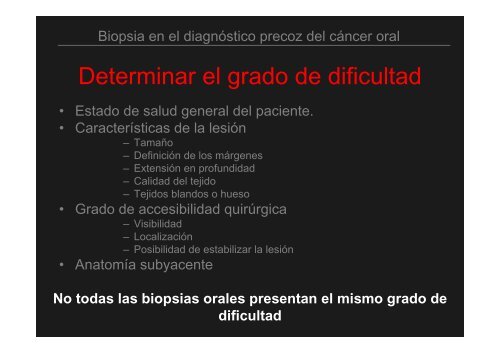 Curso Diagnóstico precoz del cáncer oral.